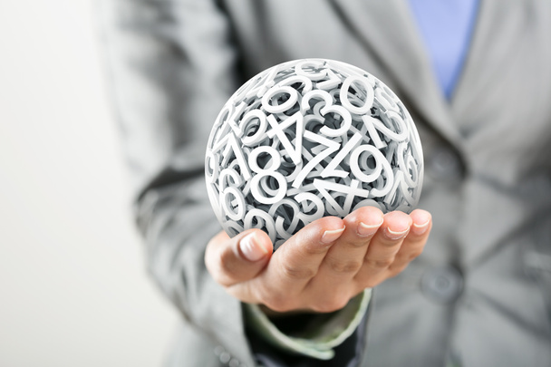 Numbers forming sphere - Photo, Image