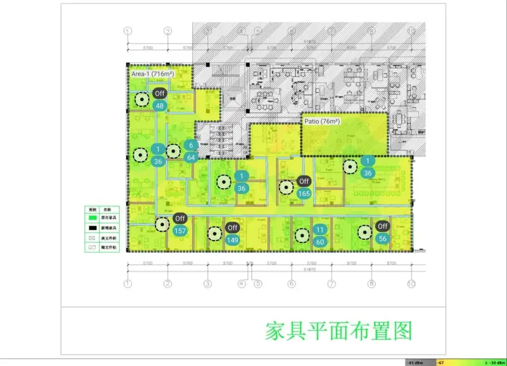 An example of WiFi Predictive analysis with Ekahau Site Survey